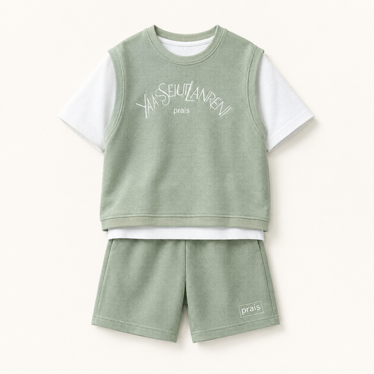 Grey/ White Shirt + Shorts | Peakachu